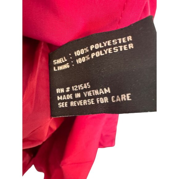 London Fog Womens Double-Breasted Belted Trench Coat Size 3X Bold Pink - Picture 3 of 4